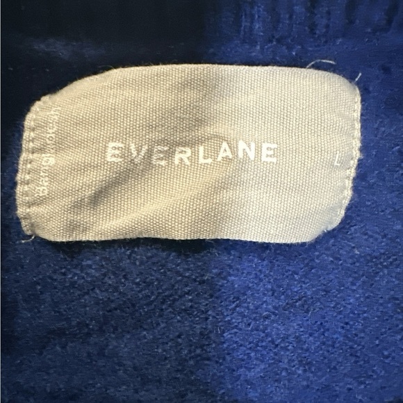 Everlane Women's Blue Crew Neck Sweater 100% Wool - Picture 4 of 5